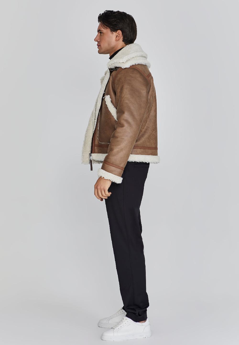 Sik Silk Brown Aviator Jacket