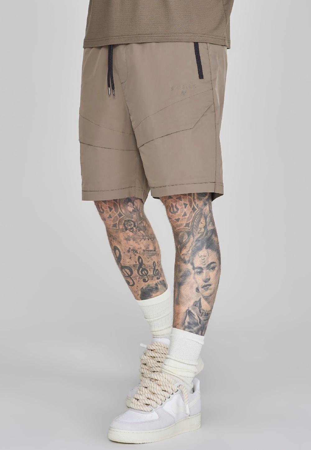 sik silk Brown Cargo Shorts