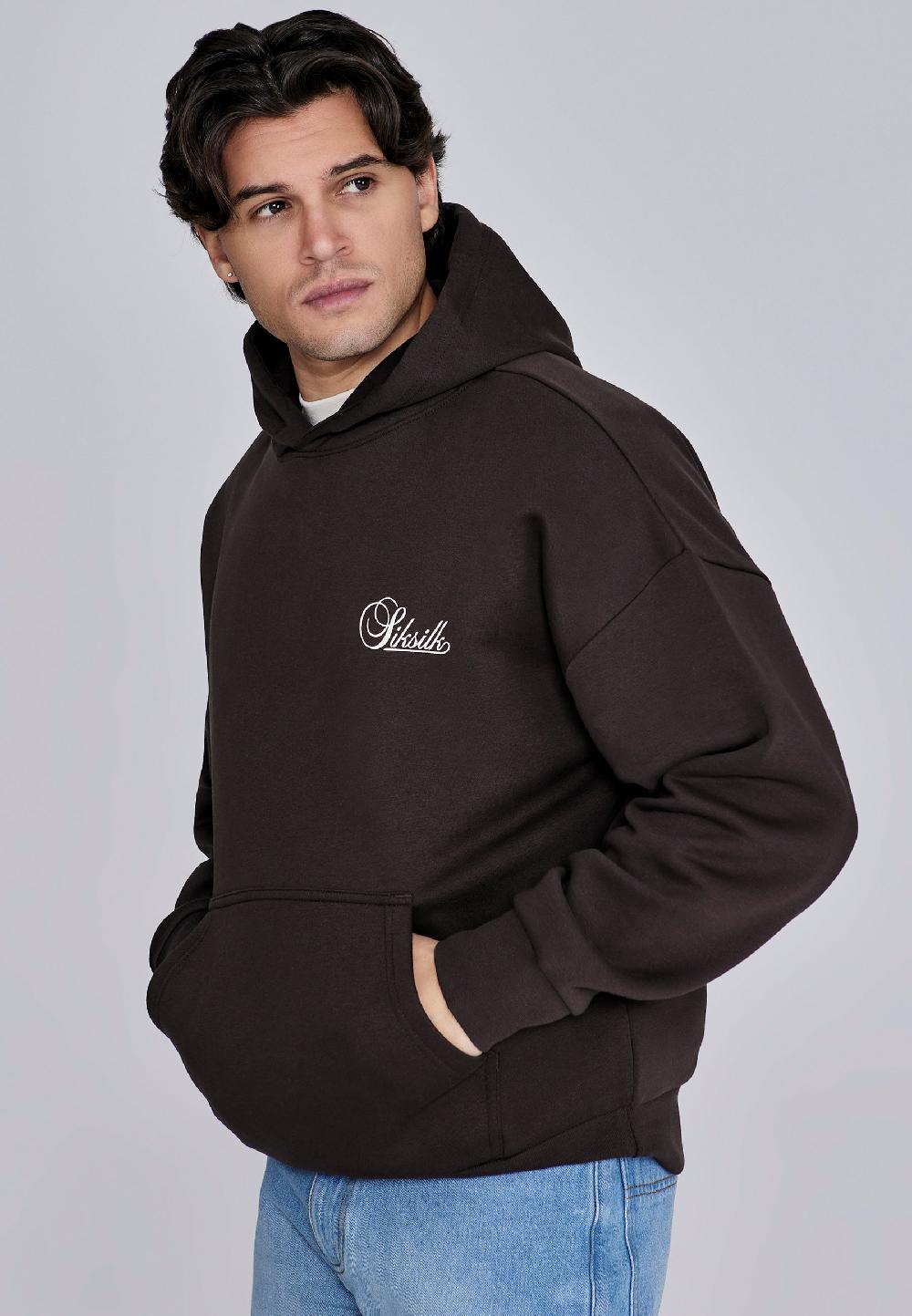 sik silk Brown Essentials Hoodie