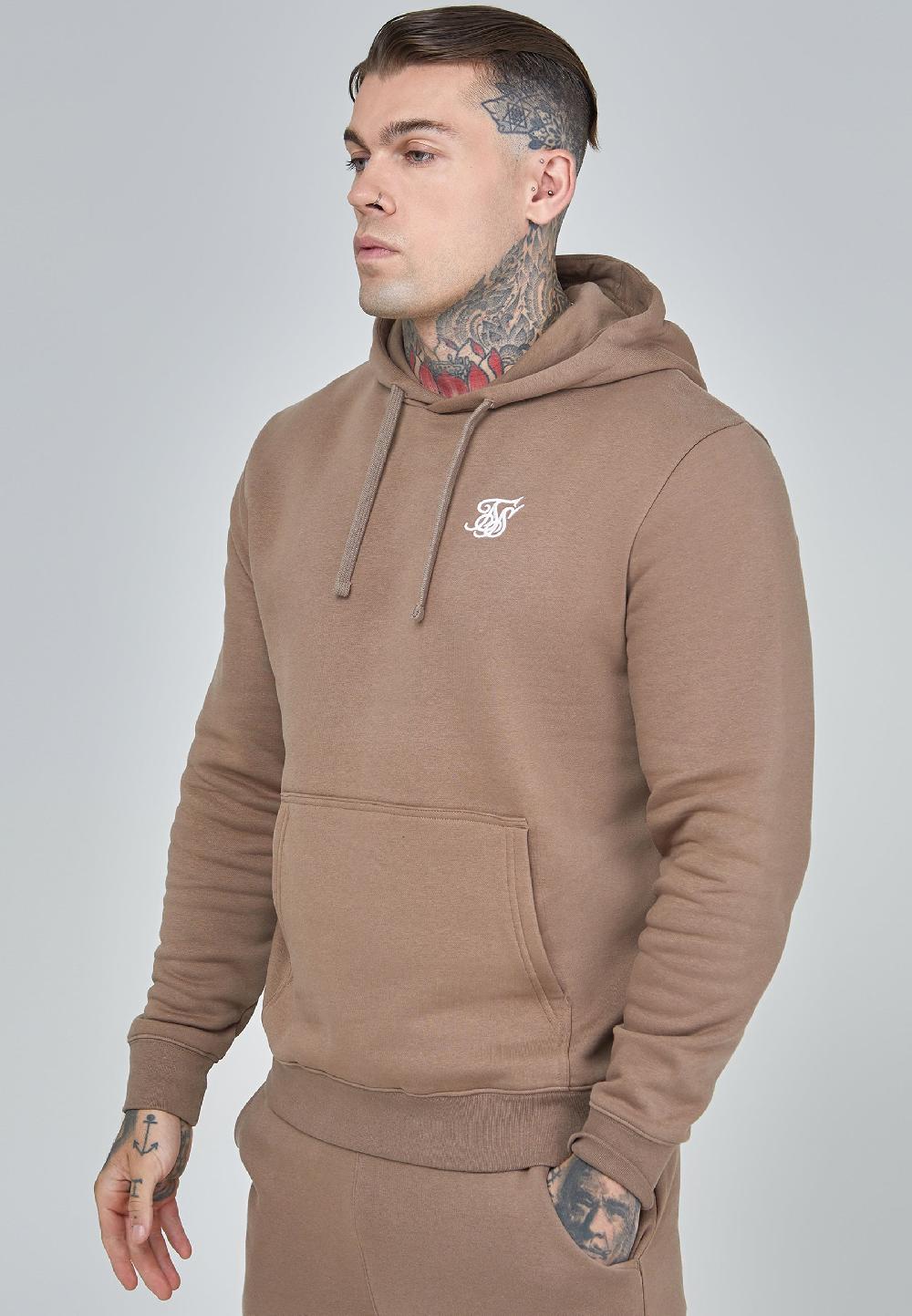 sik silk Brown Essentials Overhead Hoodie