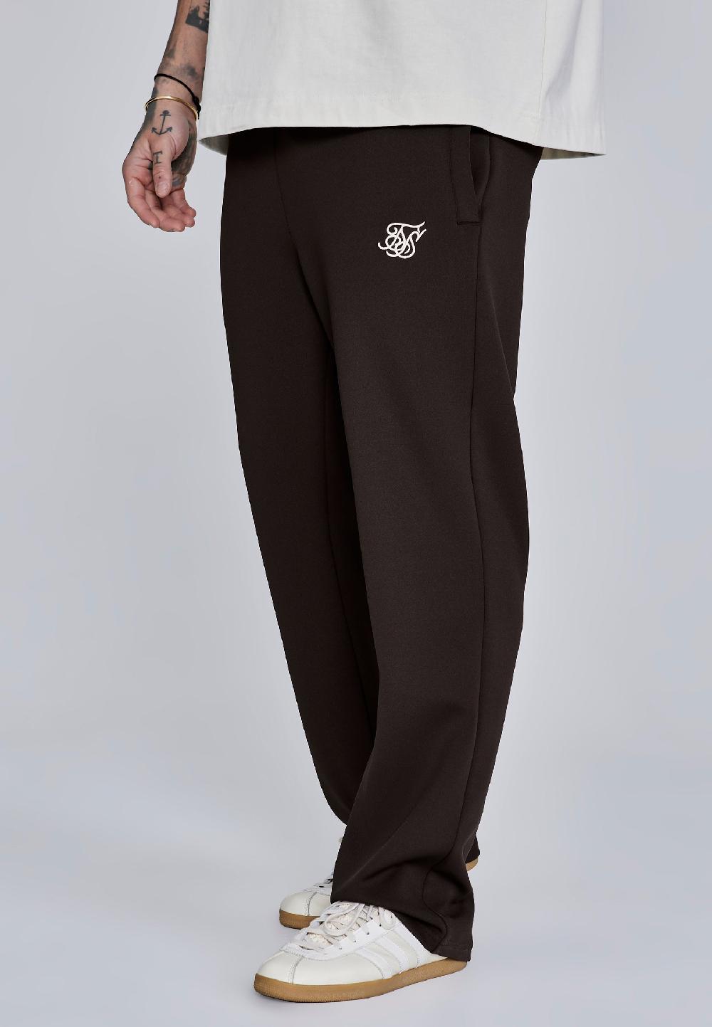 sik silk Brown Essentials Poly Track Pants