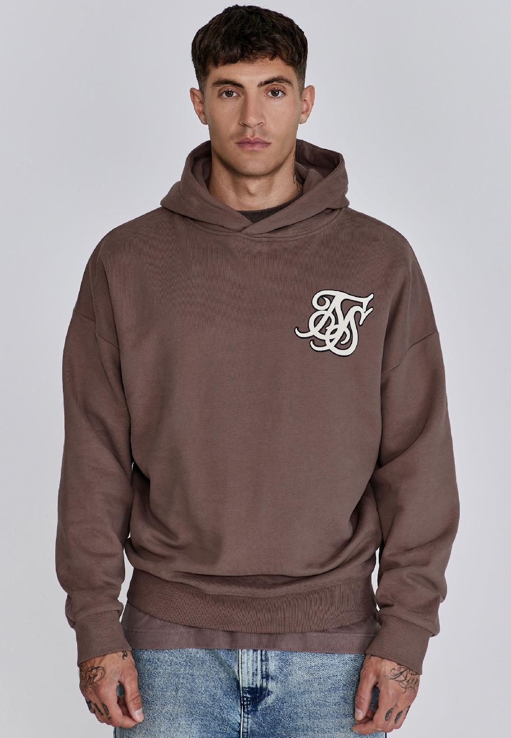 sik silk Brown Graphic Hoodie