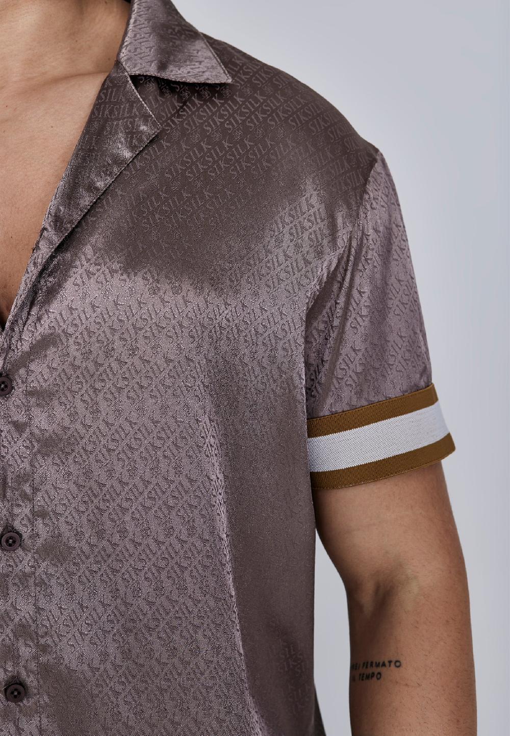 Sik Silk Brown Resort Shirt
