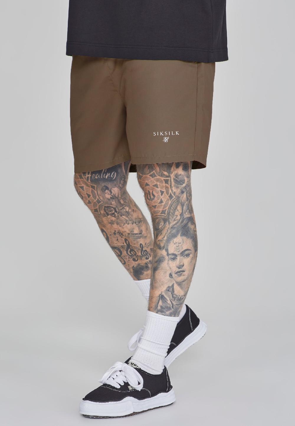sik silk Brown Swim Shorts