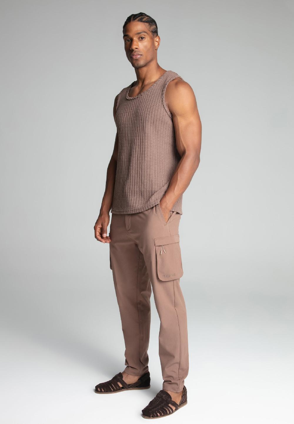 Sik Silk Brown Textured Vest