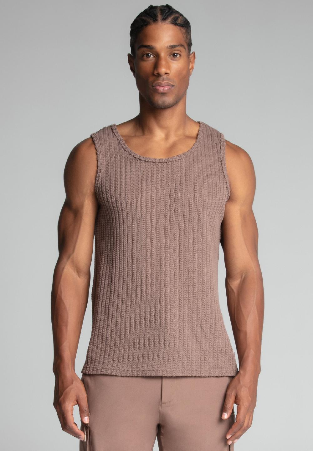 sik silk Brown Textured Vest