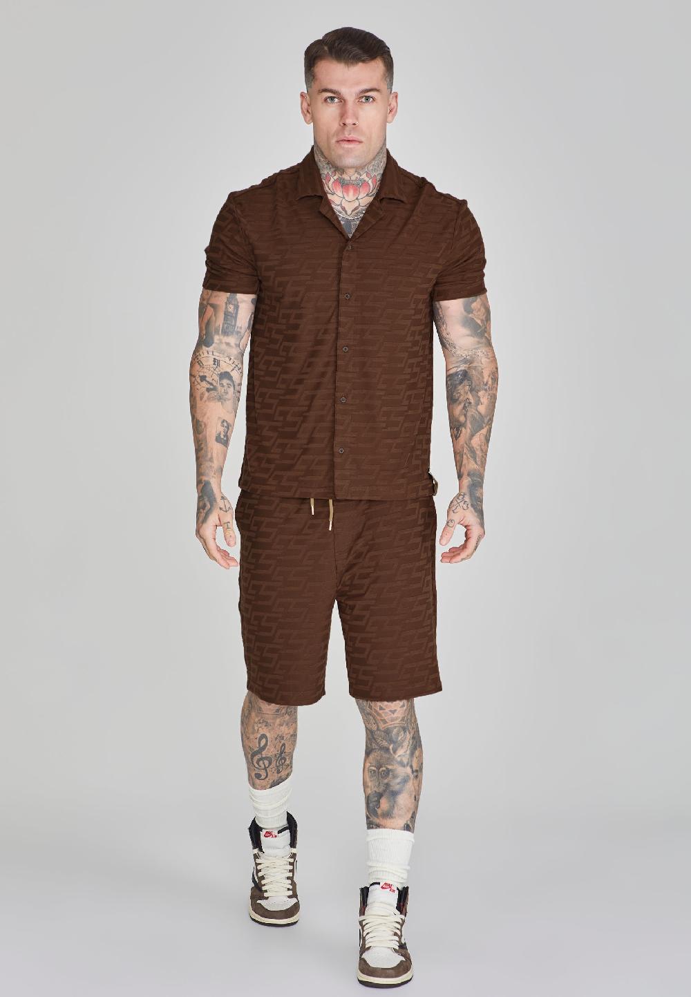 Sik Silk Brown Towelling Shirt