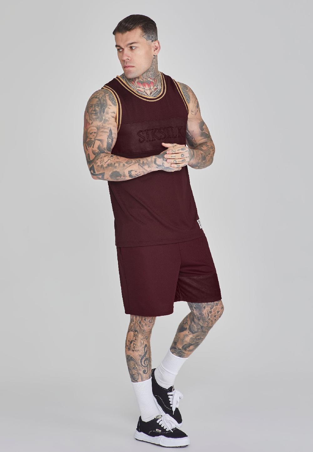 Sik Silk Burgundy Dynamic Shorts