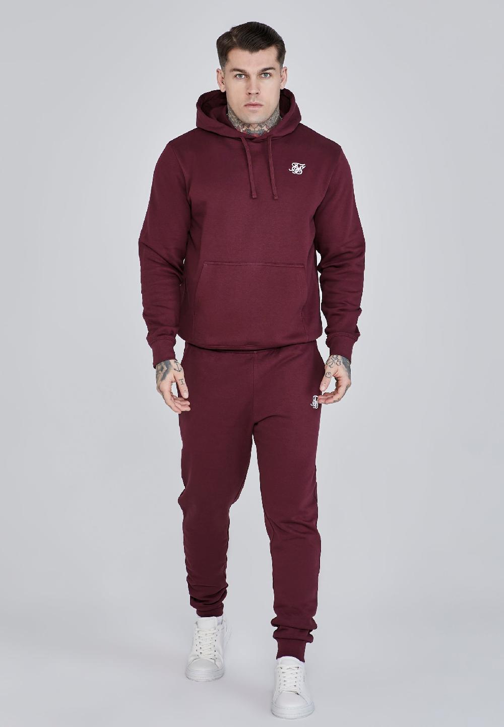 Sik Silk Burgundy Essentials Hoodie