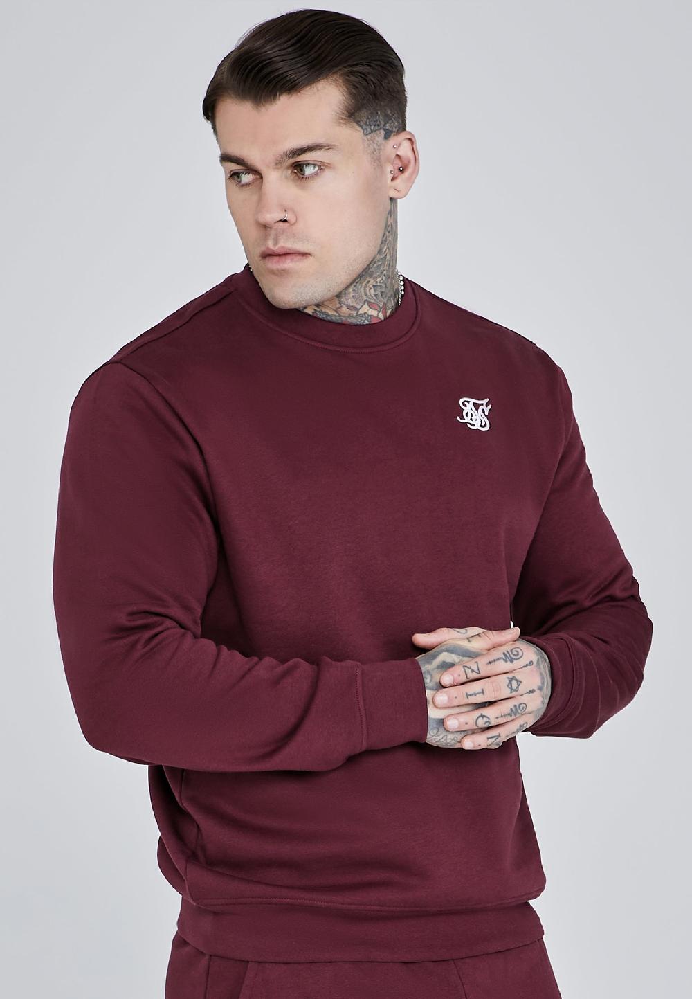 sik silk Burgundy Essentials Sweater