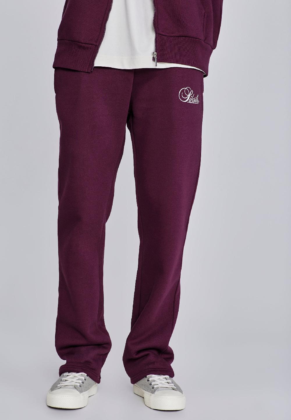 Sik Silk Burgundy Essentials Track Pants