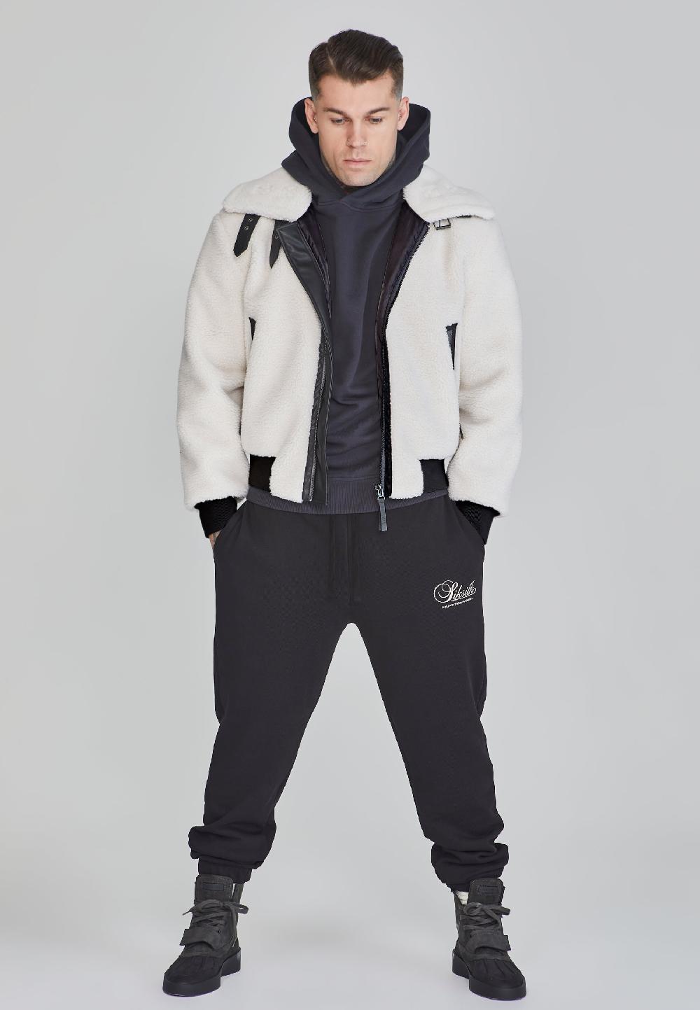 Sik Silk Ecru Bomber Jacket