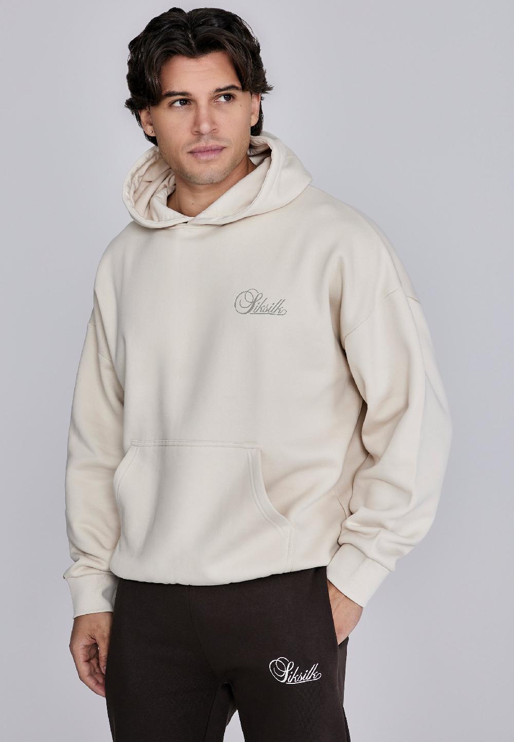 sik silk Ecru Essentials Hoodie