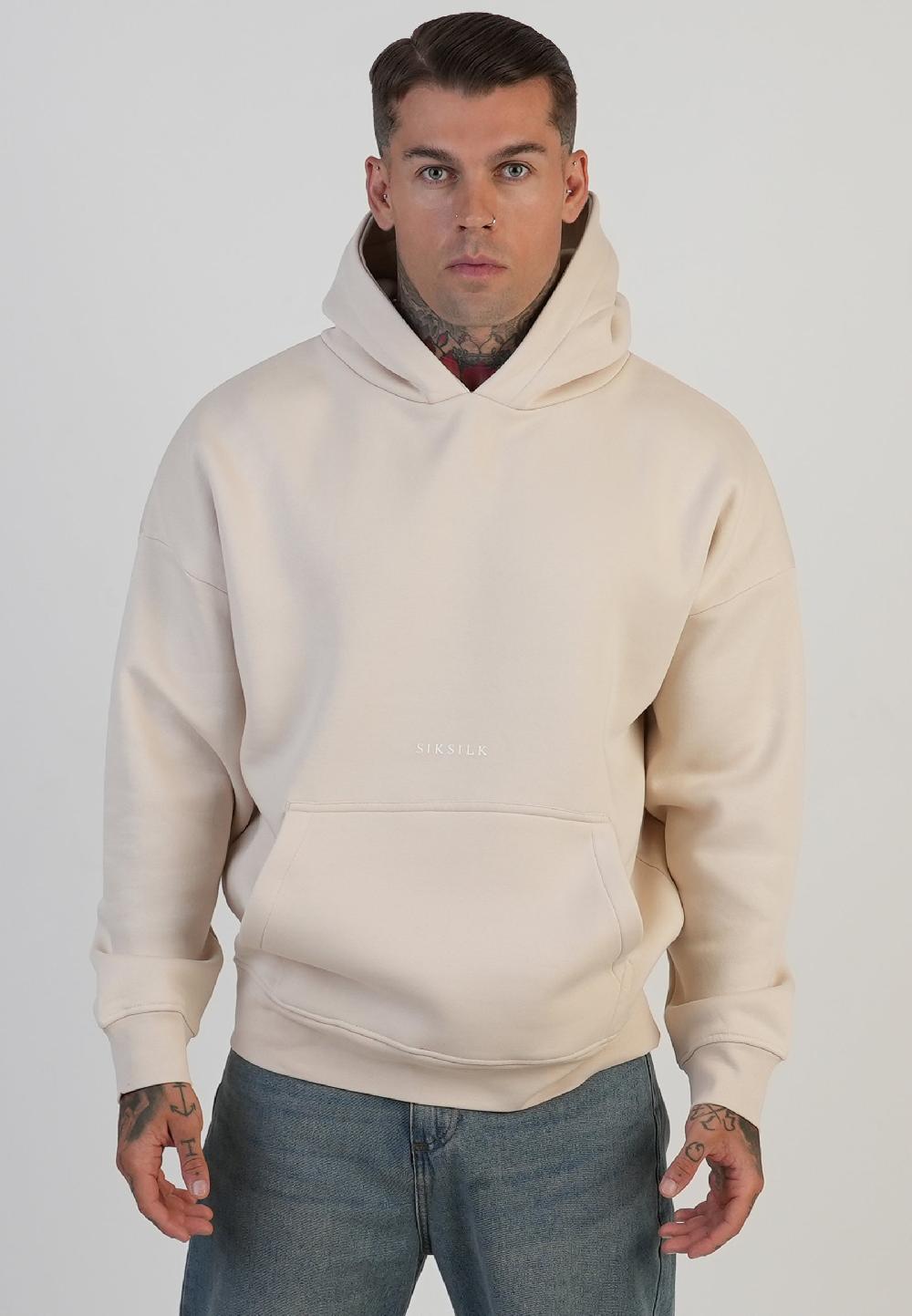Sik Silk Ecru Graphic Hoodie