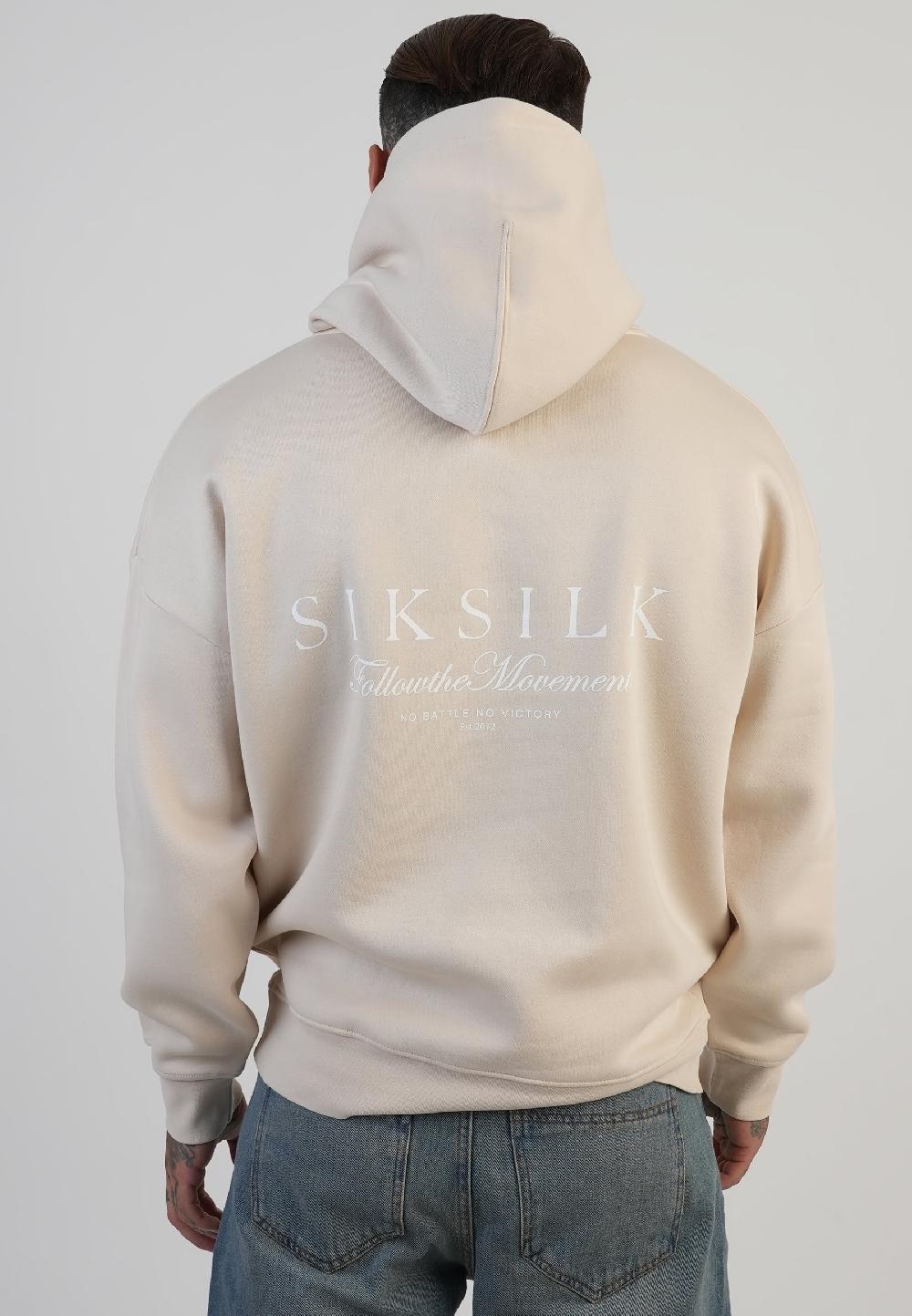 sik silk Ecru Graphic Hoodie