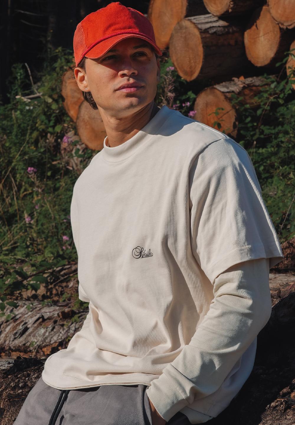 sik silk Ecru Oversized T-Shirt