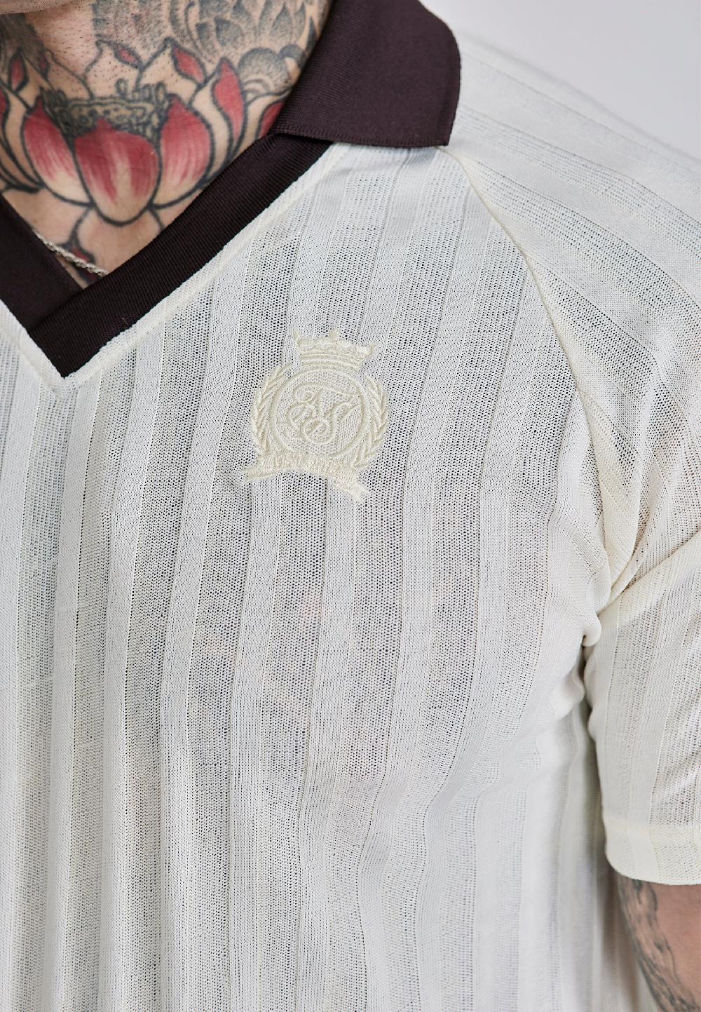 Sik Silk Ecru Polo T-Shirt