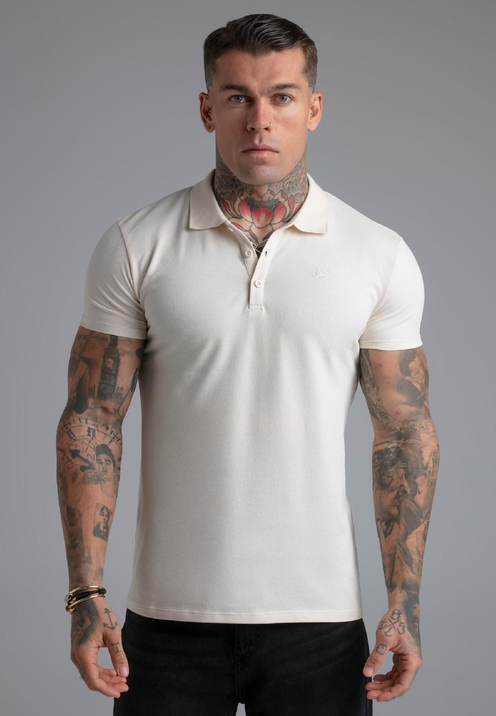 sik silk Ecru Polo T-Shirt