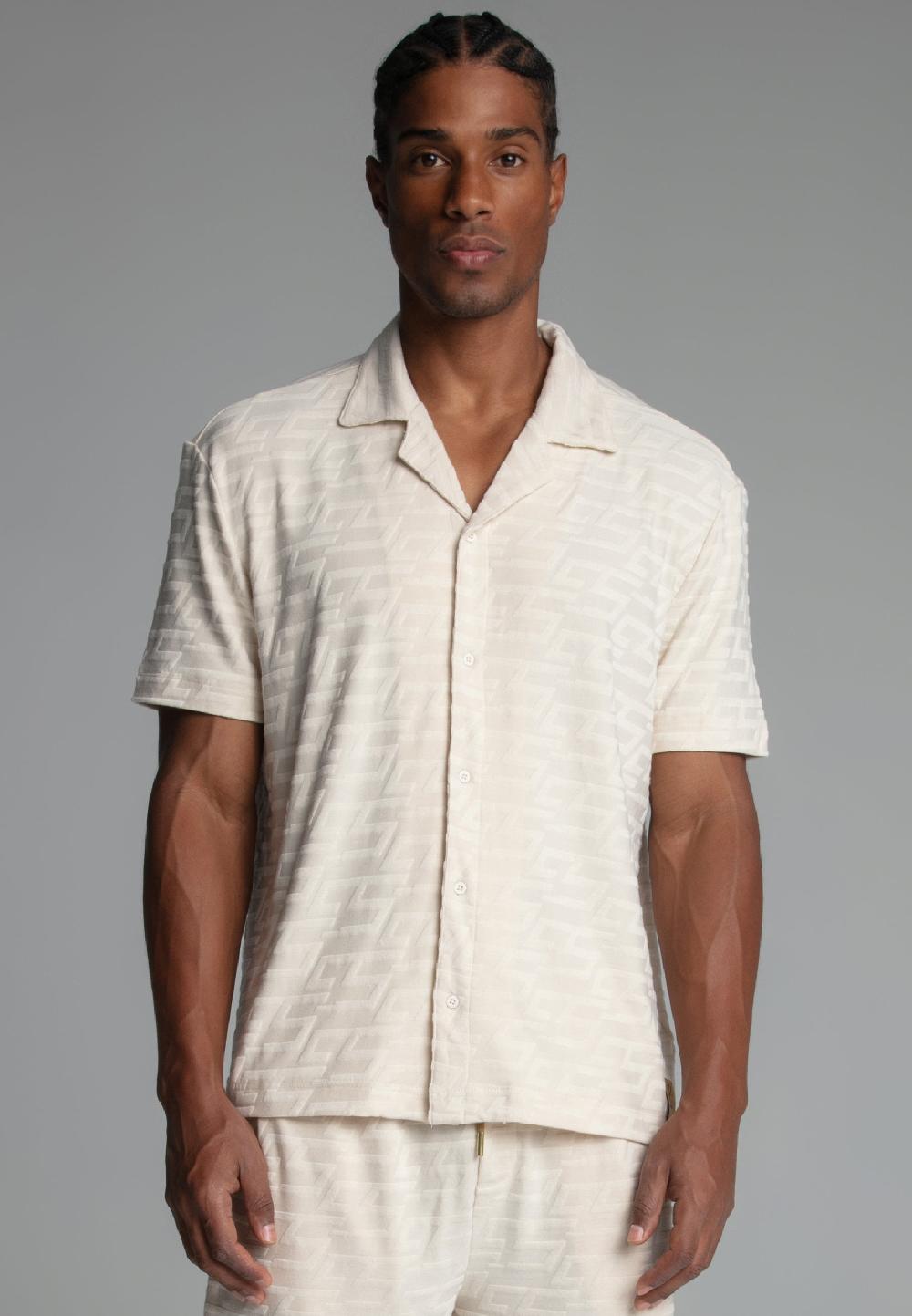 sik silk Ecru Towelling Shirt
