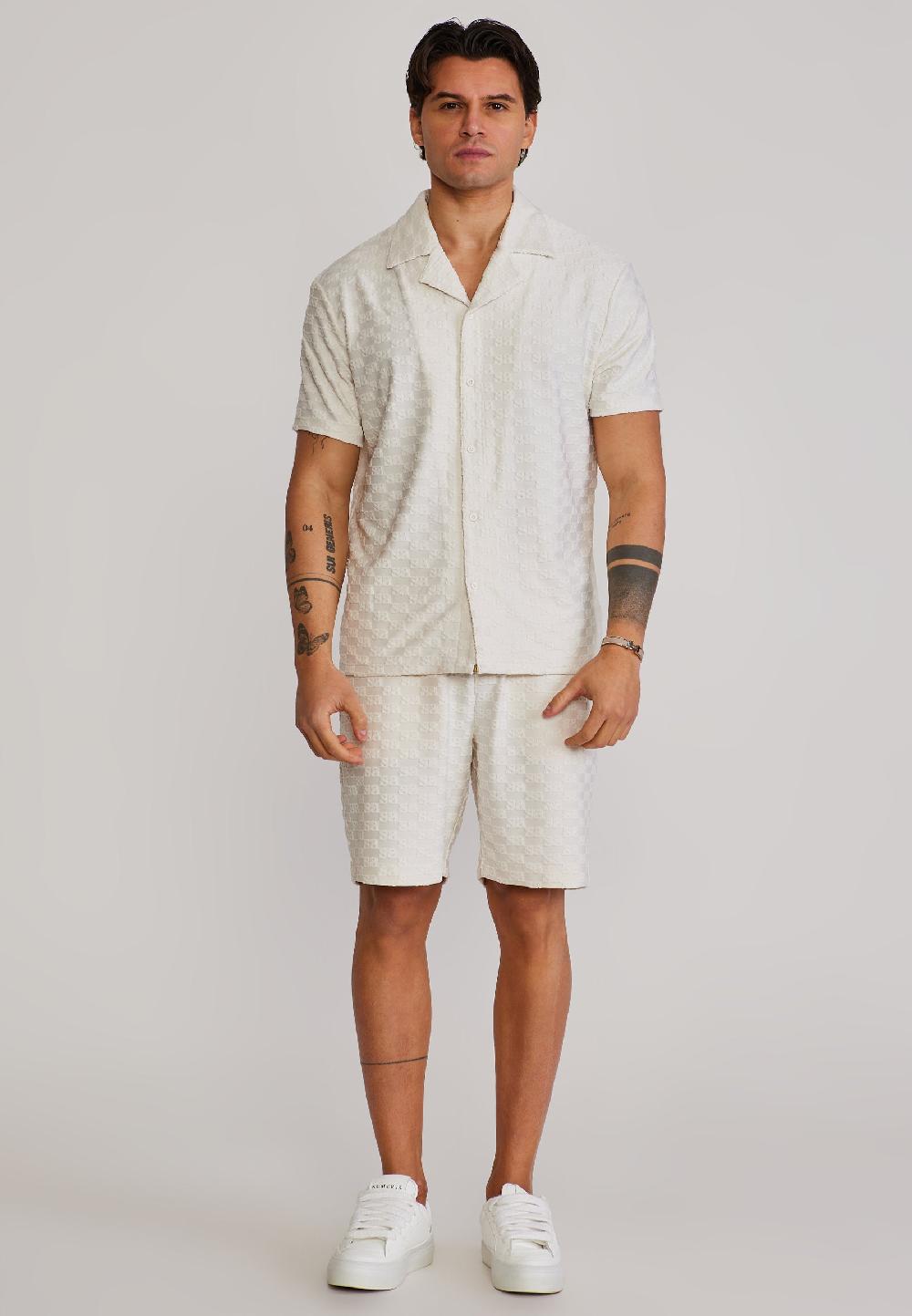 Sik Silk Ecru Towelling Shorts