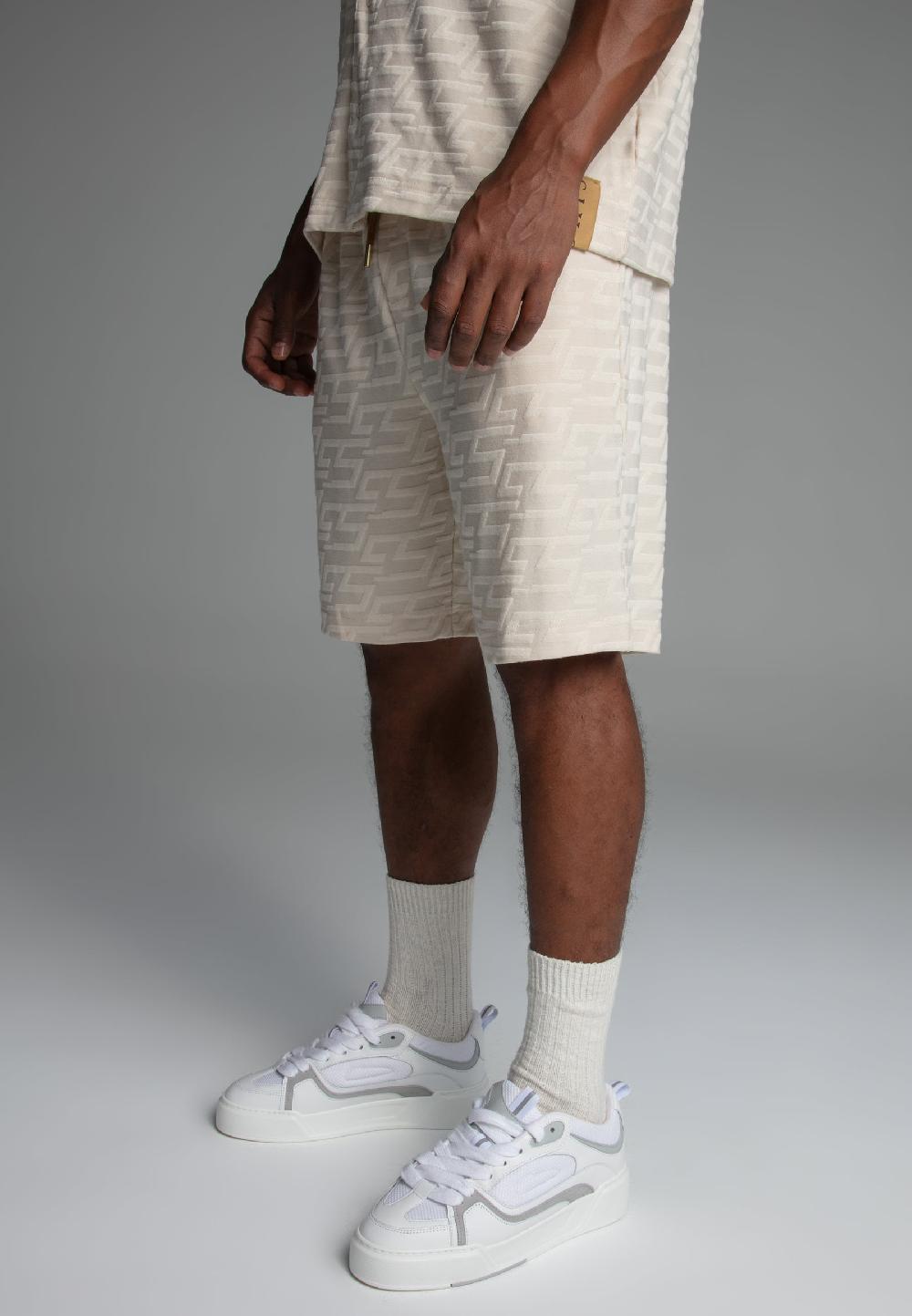 sik silk Ecru Towelling Shorts