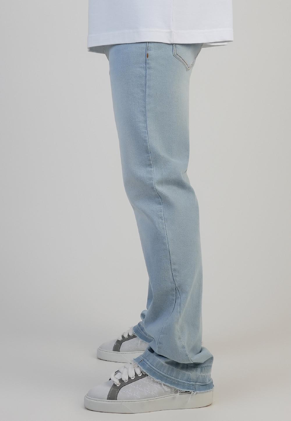 Sik Silk Flare Fit Jeans Washed Light Blue
