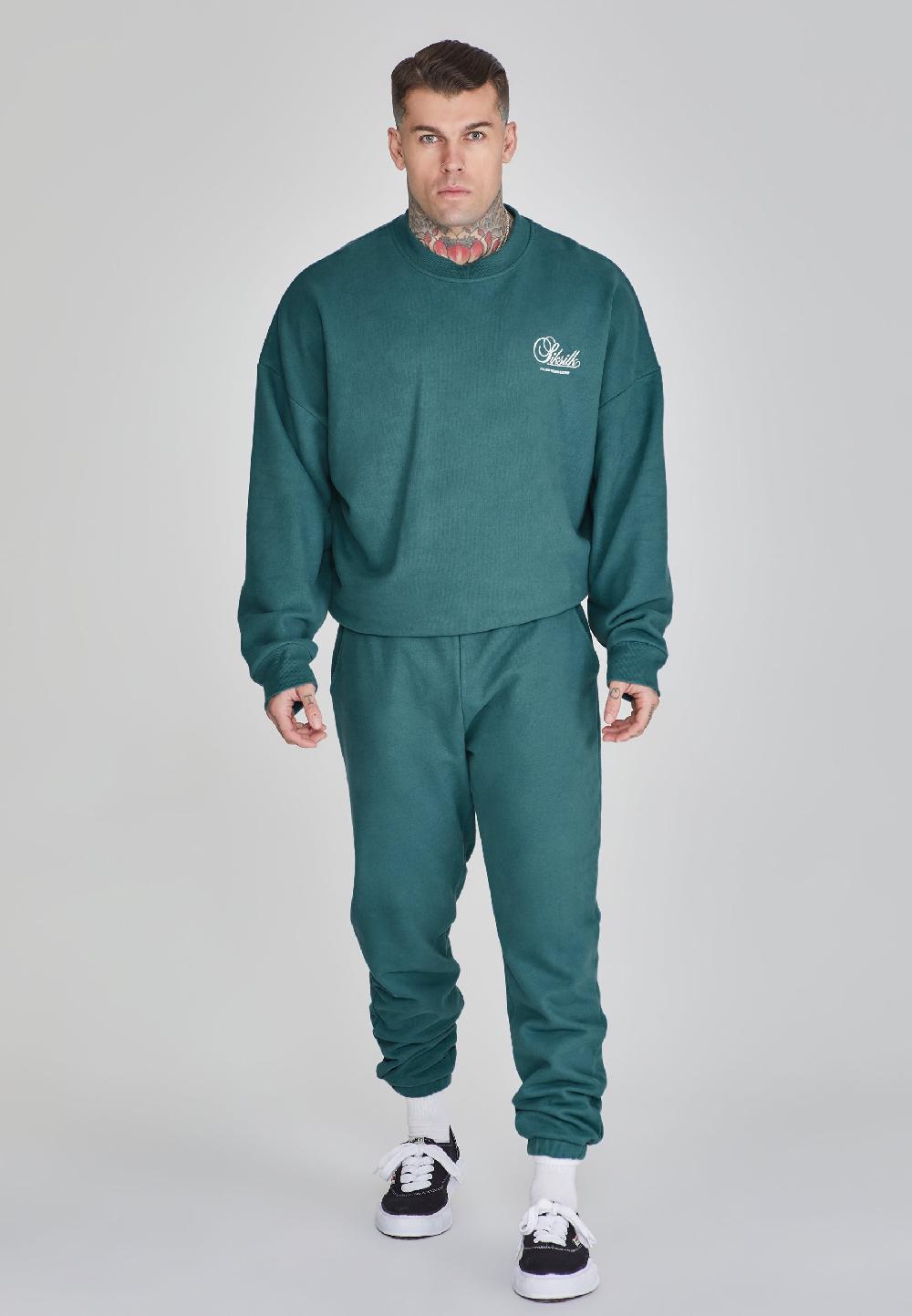 Sik Silk Green Graphic Sweater