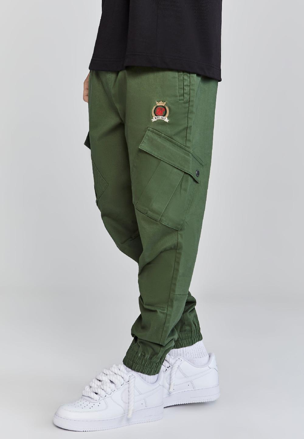 sik silk Green Khaki Cargo Pants