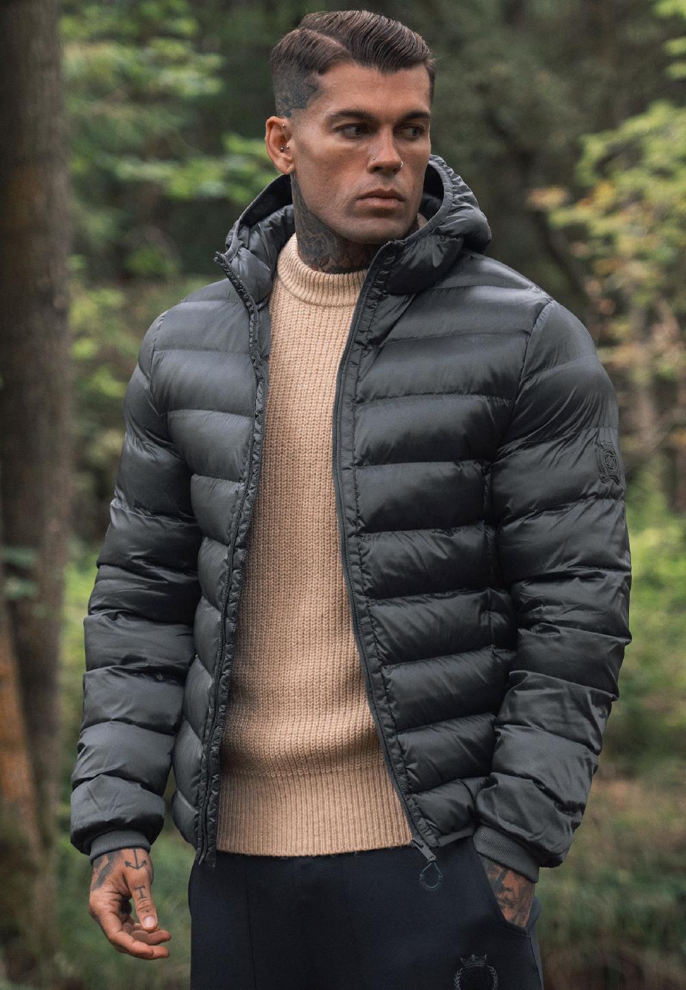 sik silk Grey Bubble Jacket