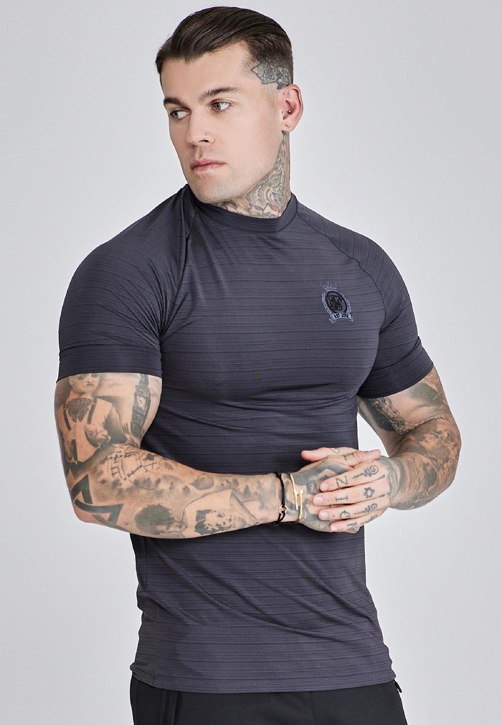sik silk Grey Crest Tech T-Shirt