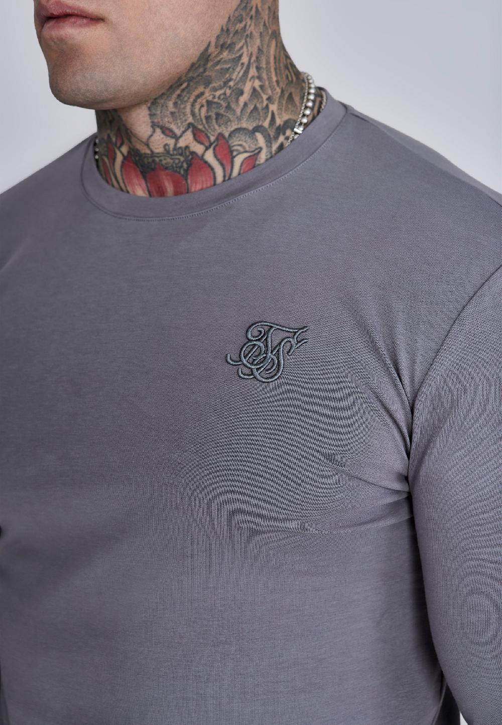 Sik Silk Grey Essentials LS T-Shirt