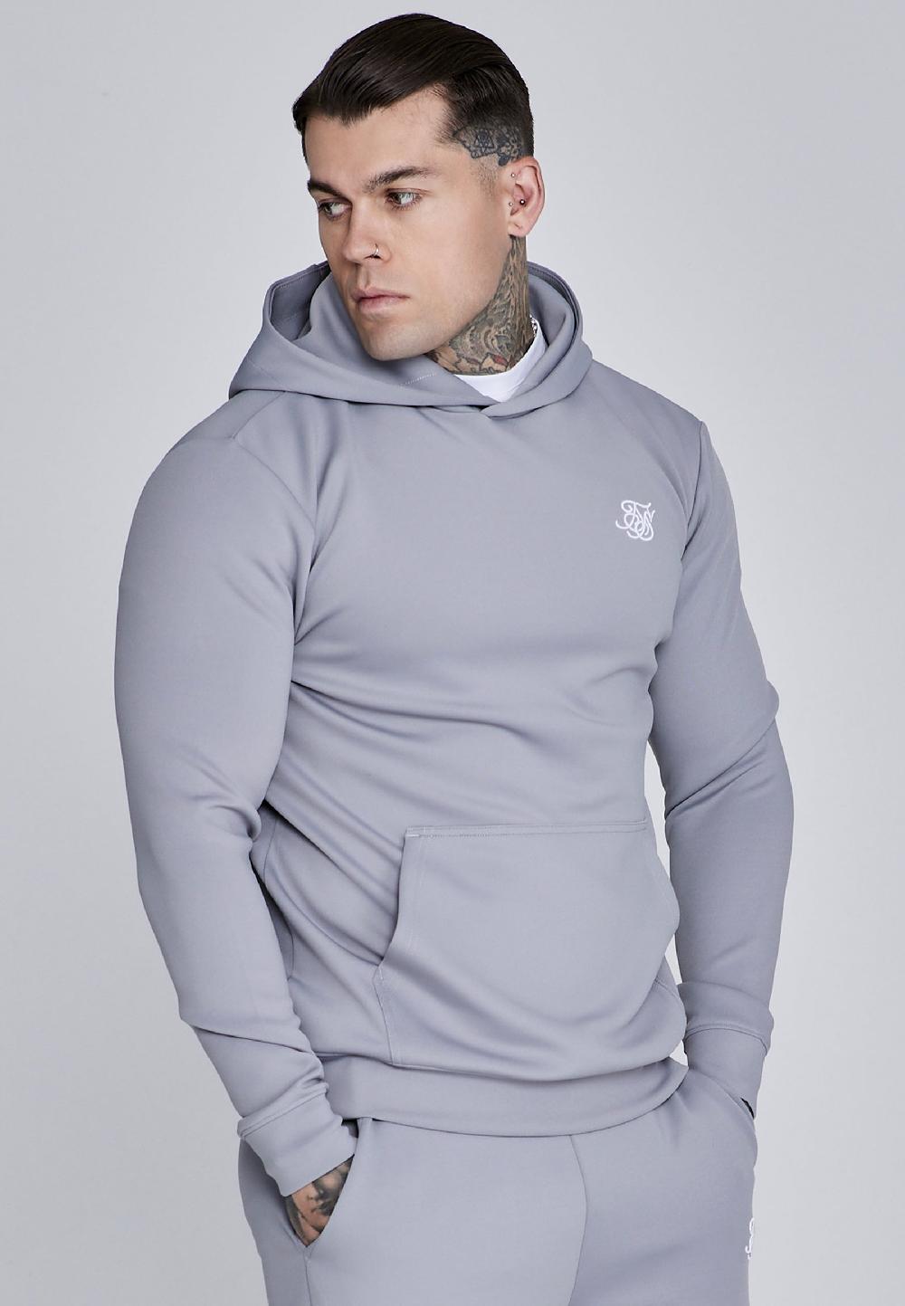 sik silk Grey Essentials Poly Hoodie