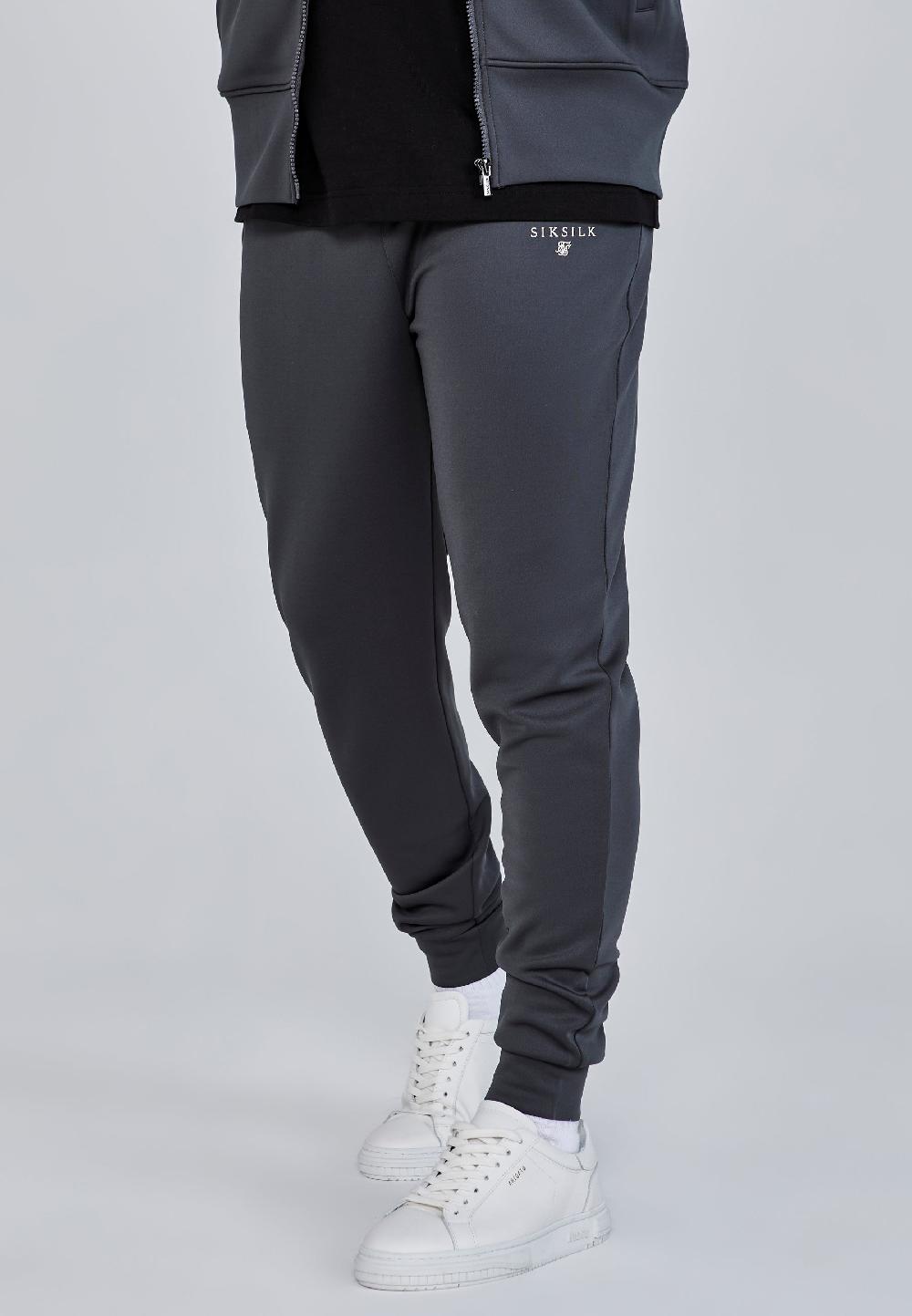 sik silk Grey Essentials Poly Track Pants