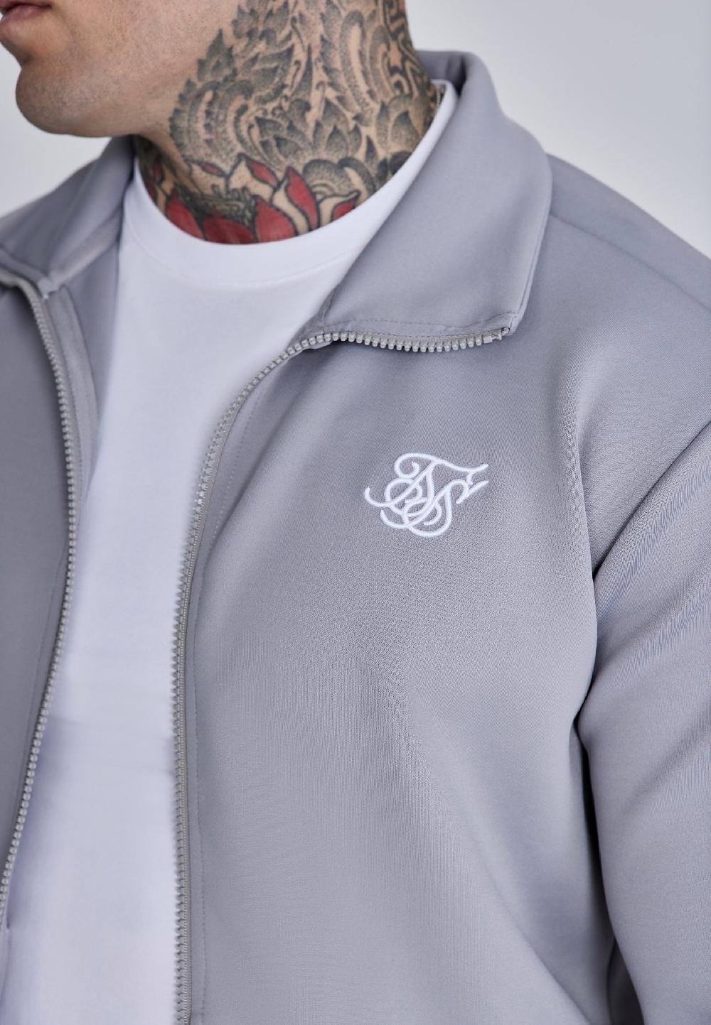 Sik Silk Grey Essentials Poly Track Top
