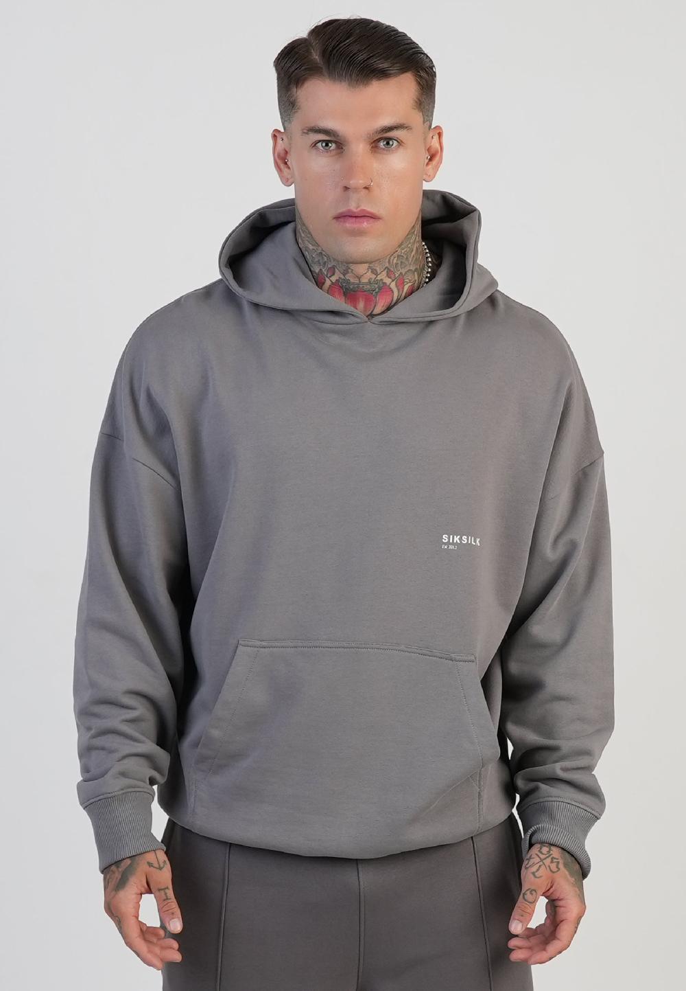 sik silk Grey Graphic Hoodie