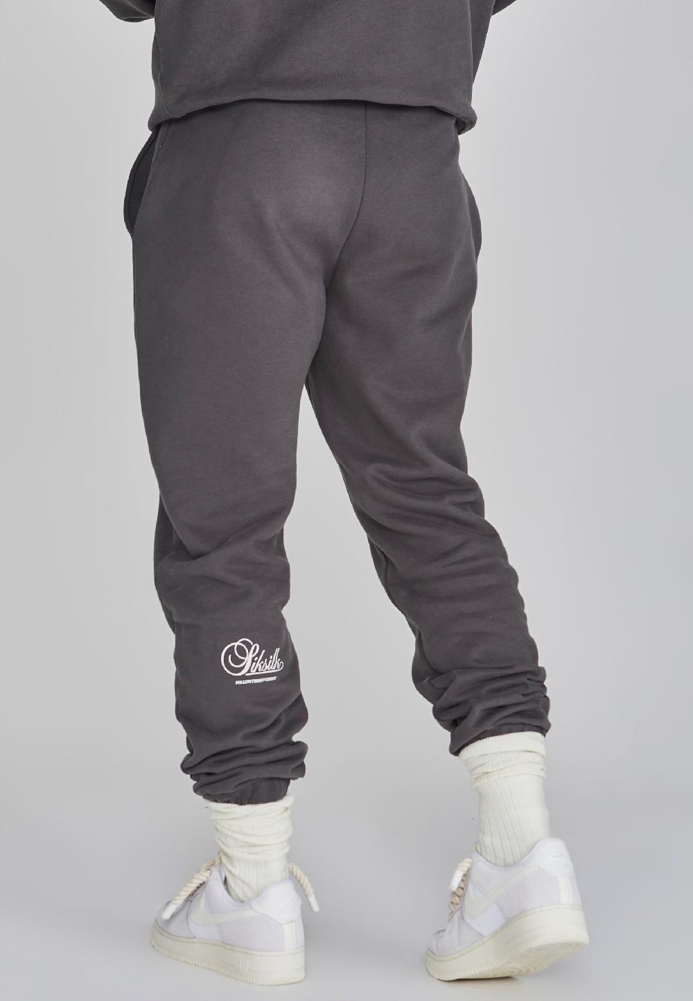 sik silk Grey Graphic Joggers
