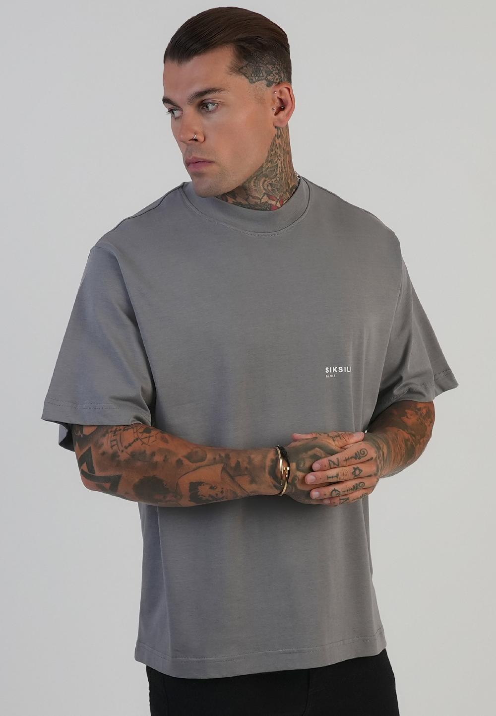 sik silk Grey Graphic T-Shirt
