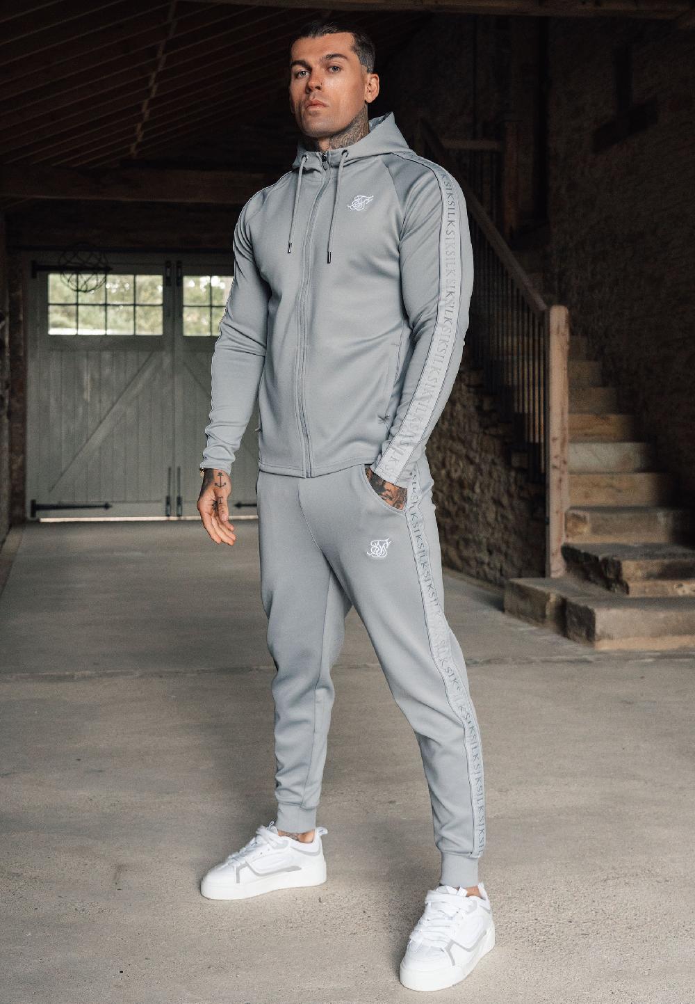 sik silk Grey Hoodie and Joggers Set