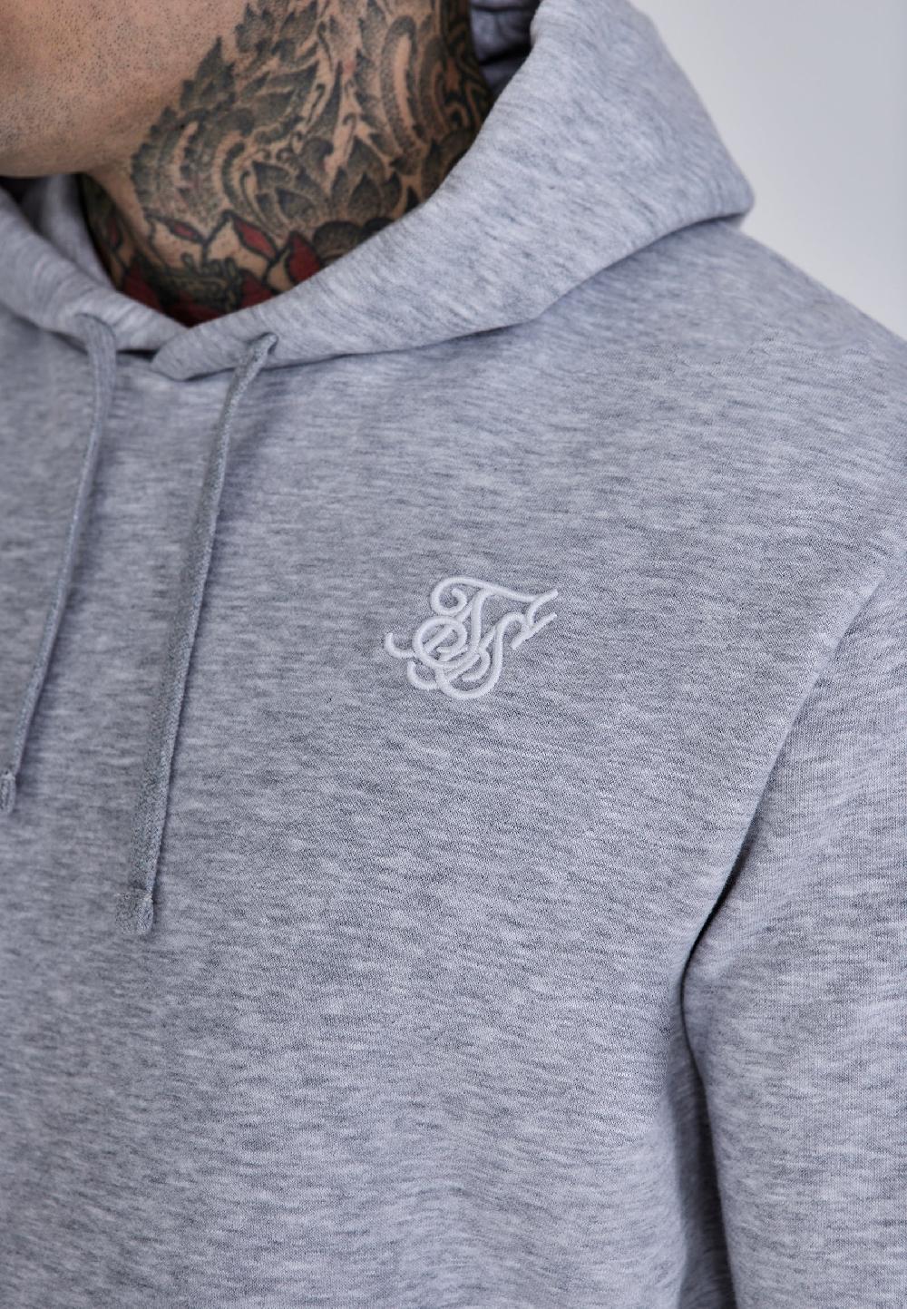 Sik Silk Grey Marl Essentials Hoodie