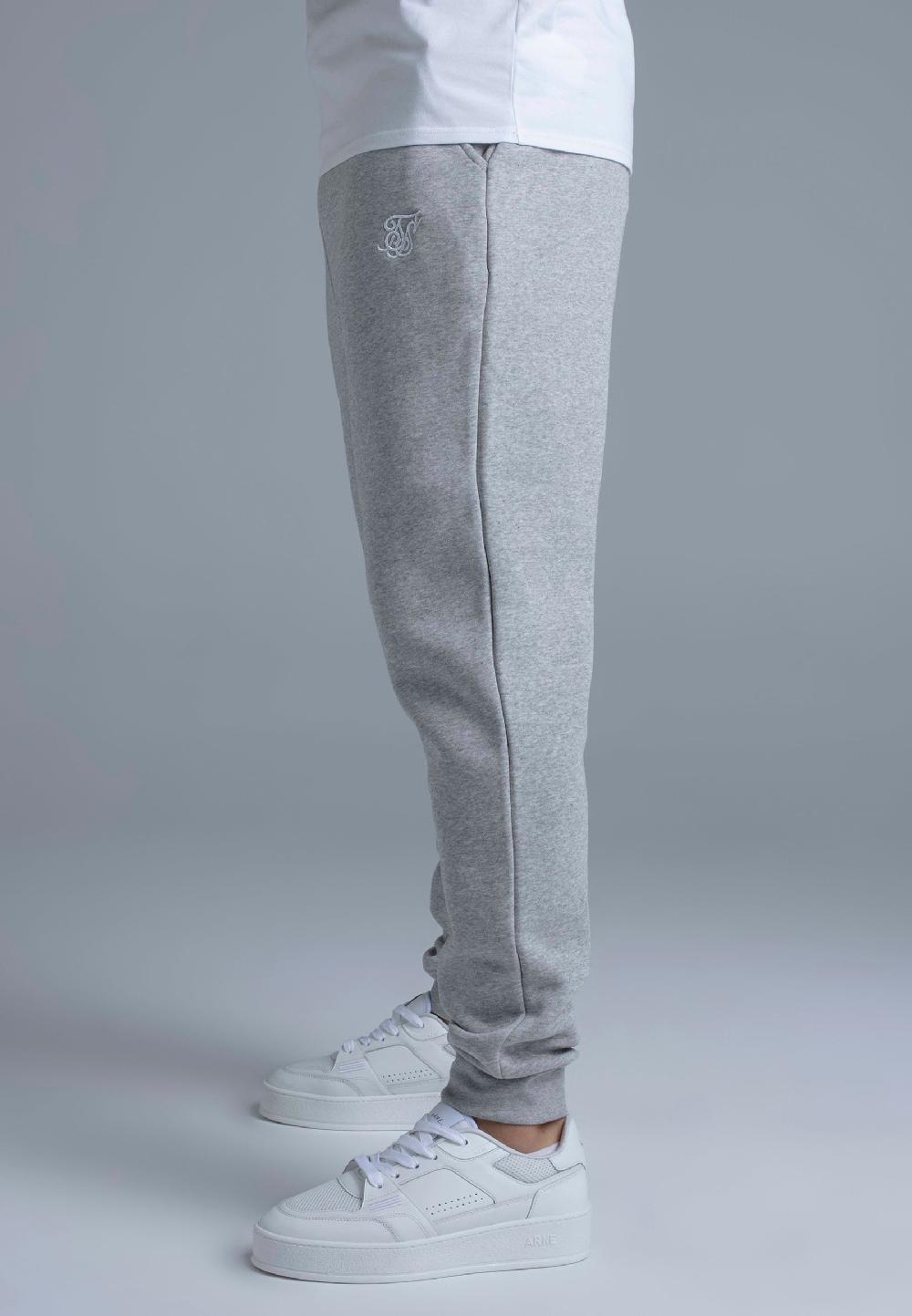 Sik Silk Grey Marl Essentials Joggers