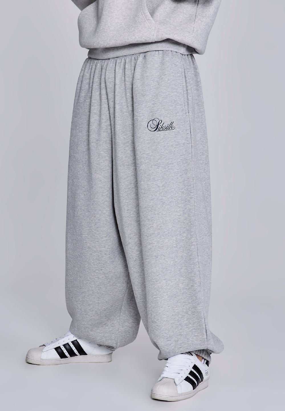 Sik Silk Grey Marl Essentials Joggers