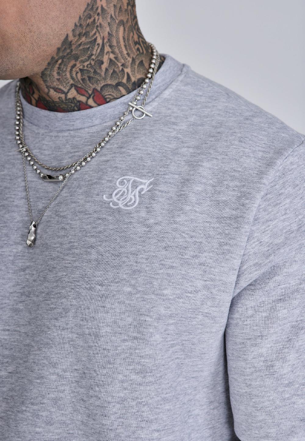 Sik Silk Grey Marl Essentials Sweater