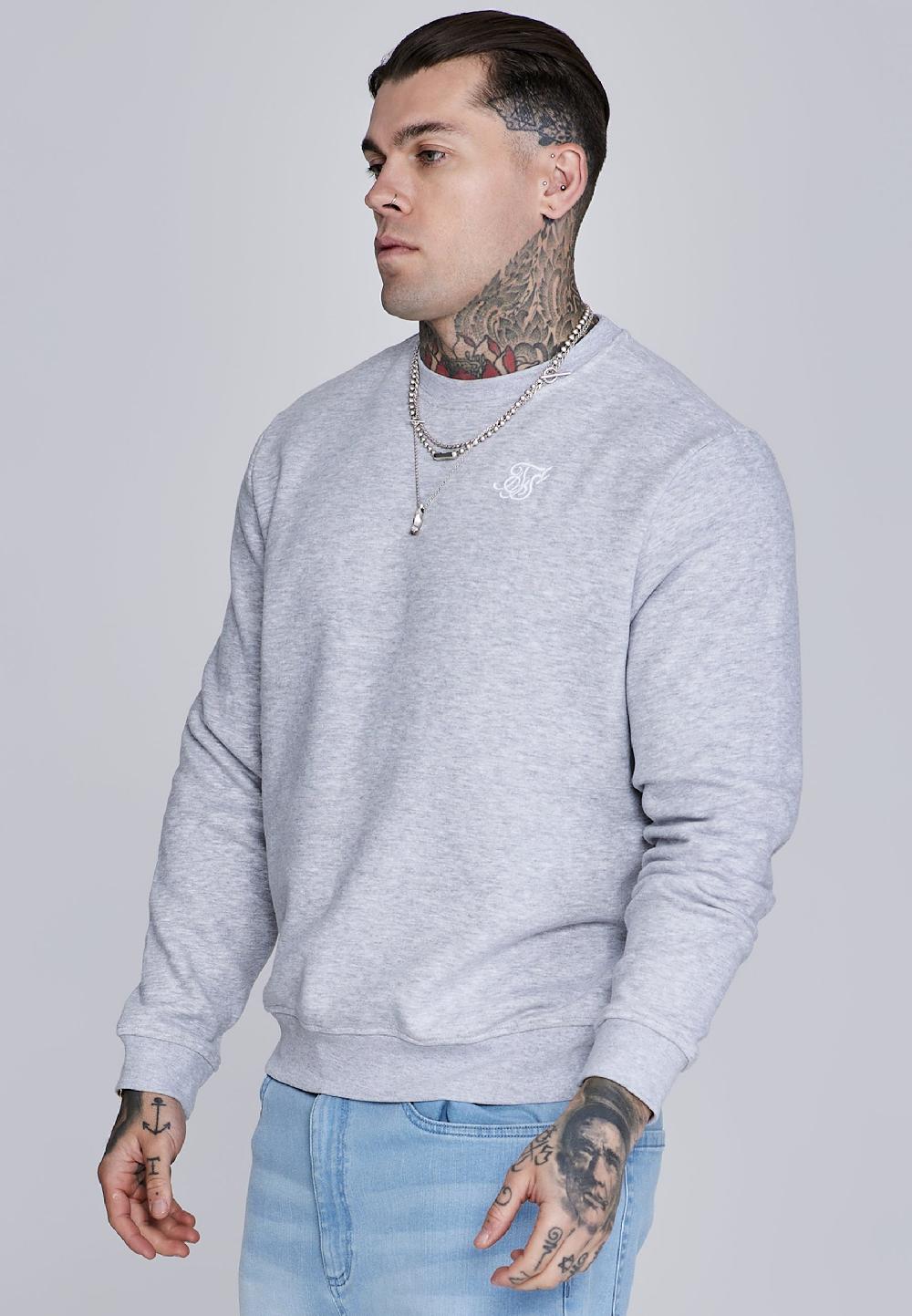 sik silk Grey Marl Essentials Sweater