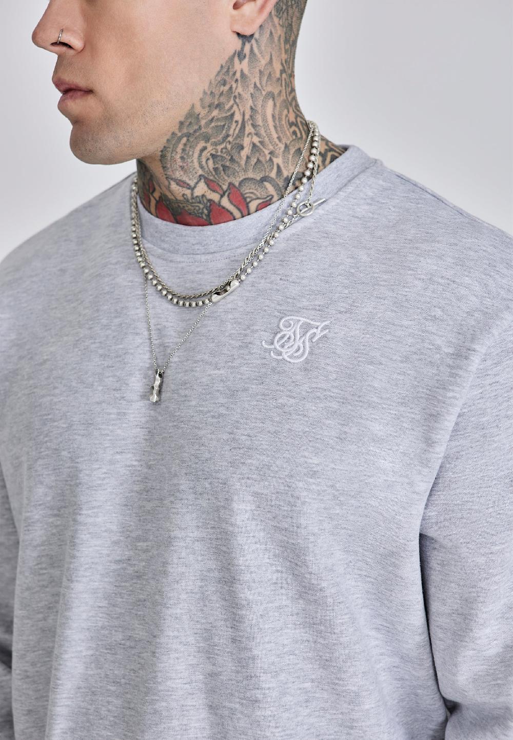 Sik Silk Grey Marl Essentials Sweater