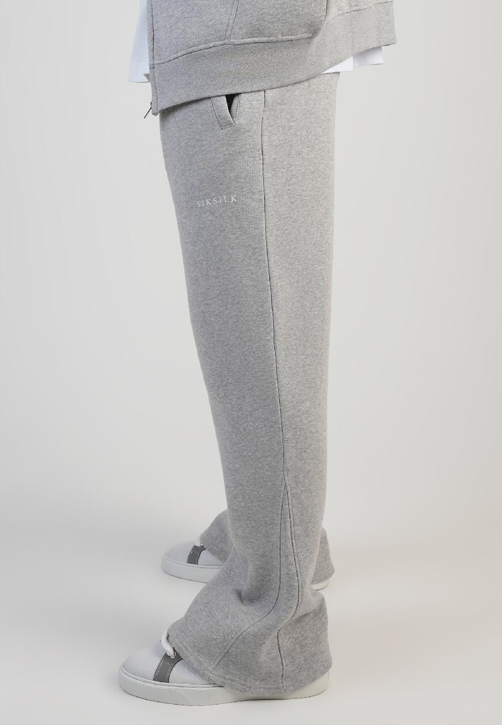 Sik Silk Grey Marl Flare Track Pants
