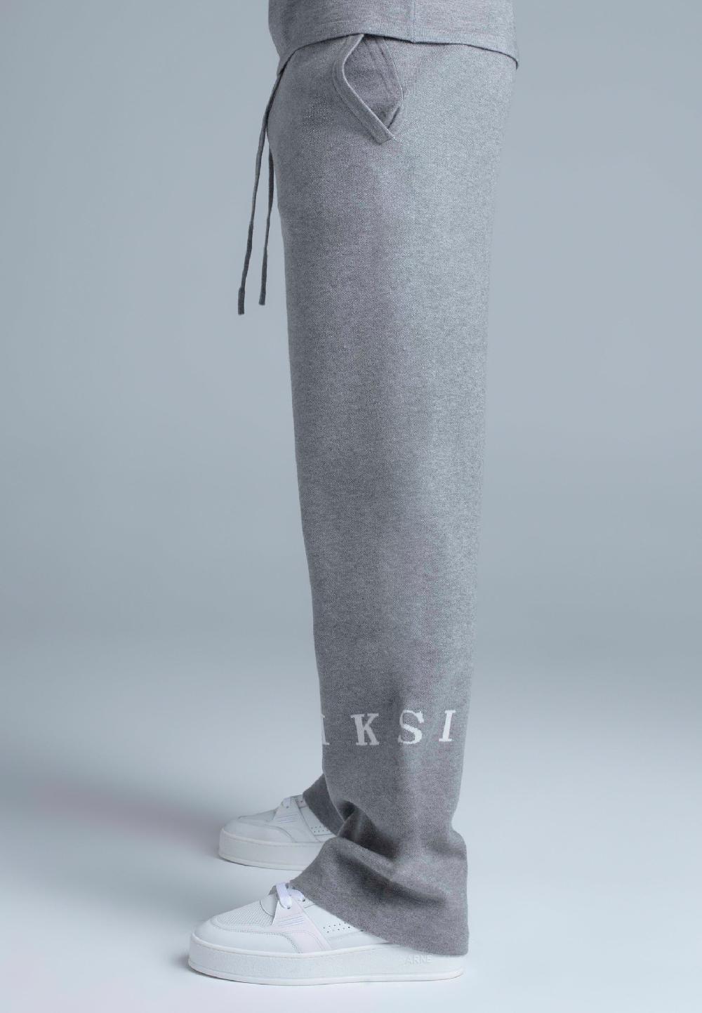 Sik Silk Grey Marl Knitted Track Pants