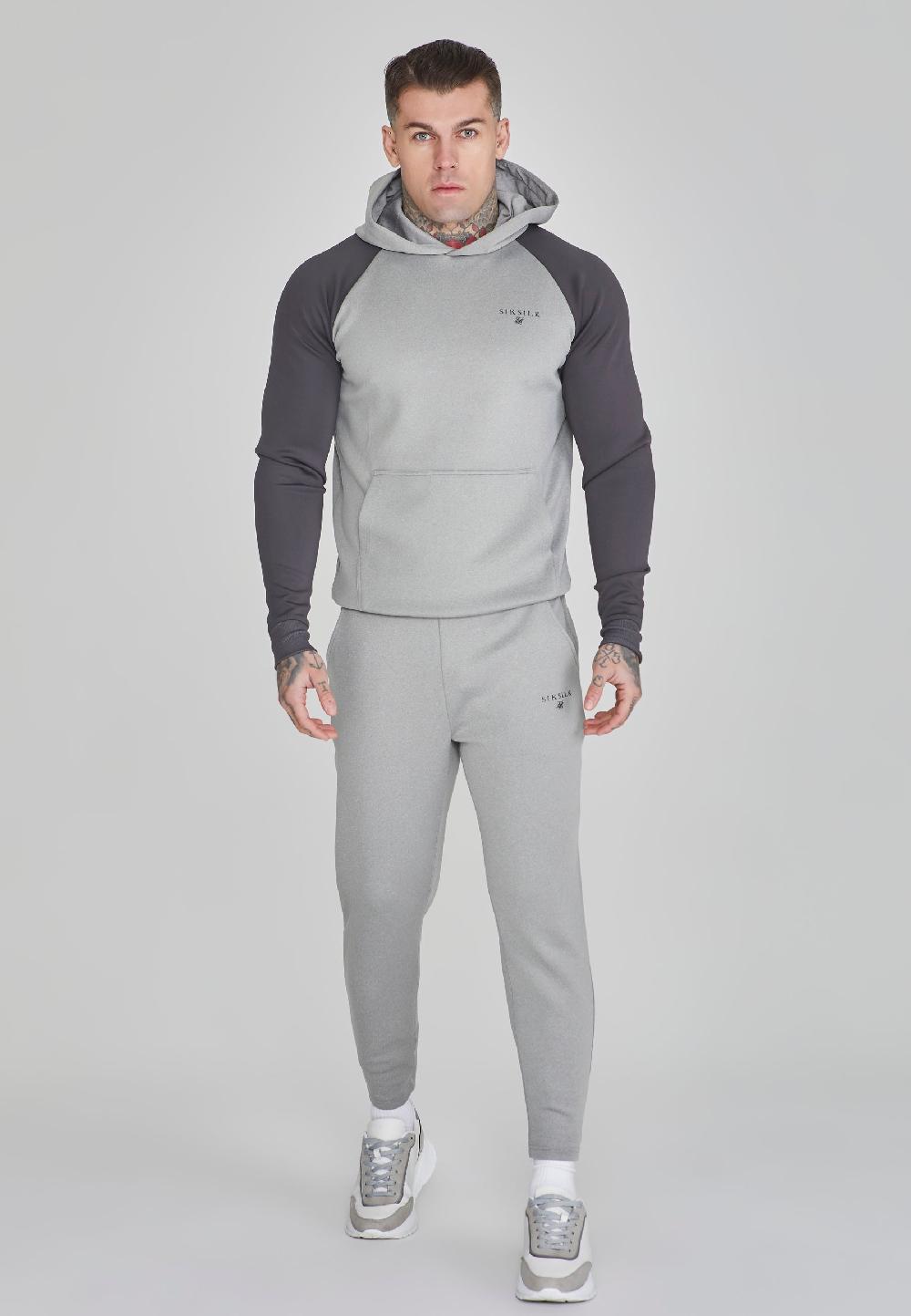 Sik Silk Grey Marl Muscle Fit Hoodie