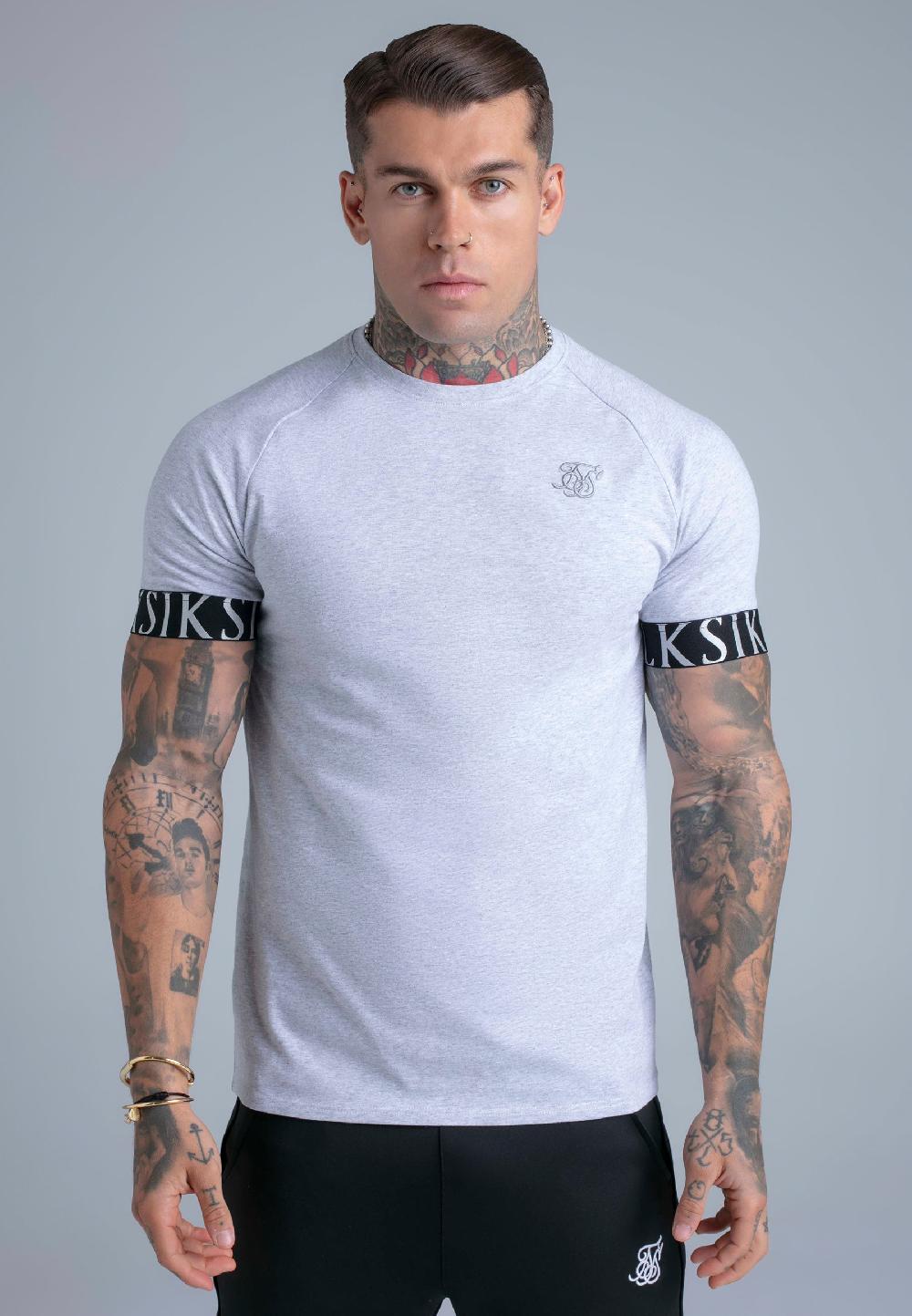 sik silk Grey Marl Tech T-Shirt
