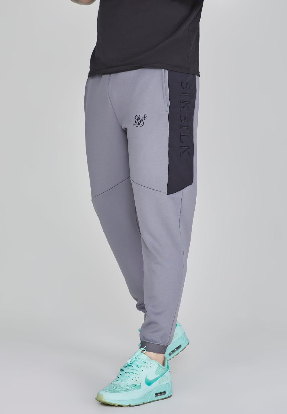 sik silk Grey Muscle Fit Joggers