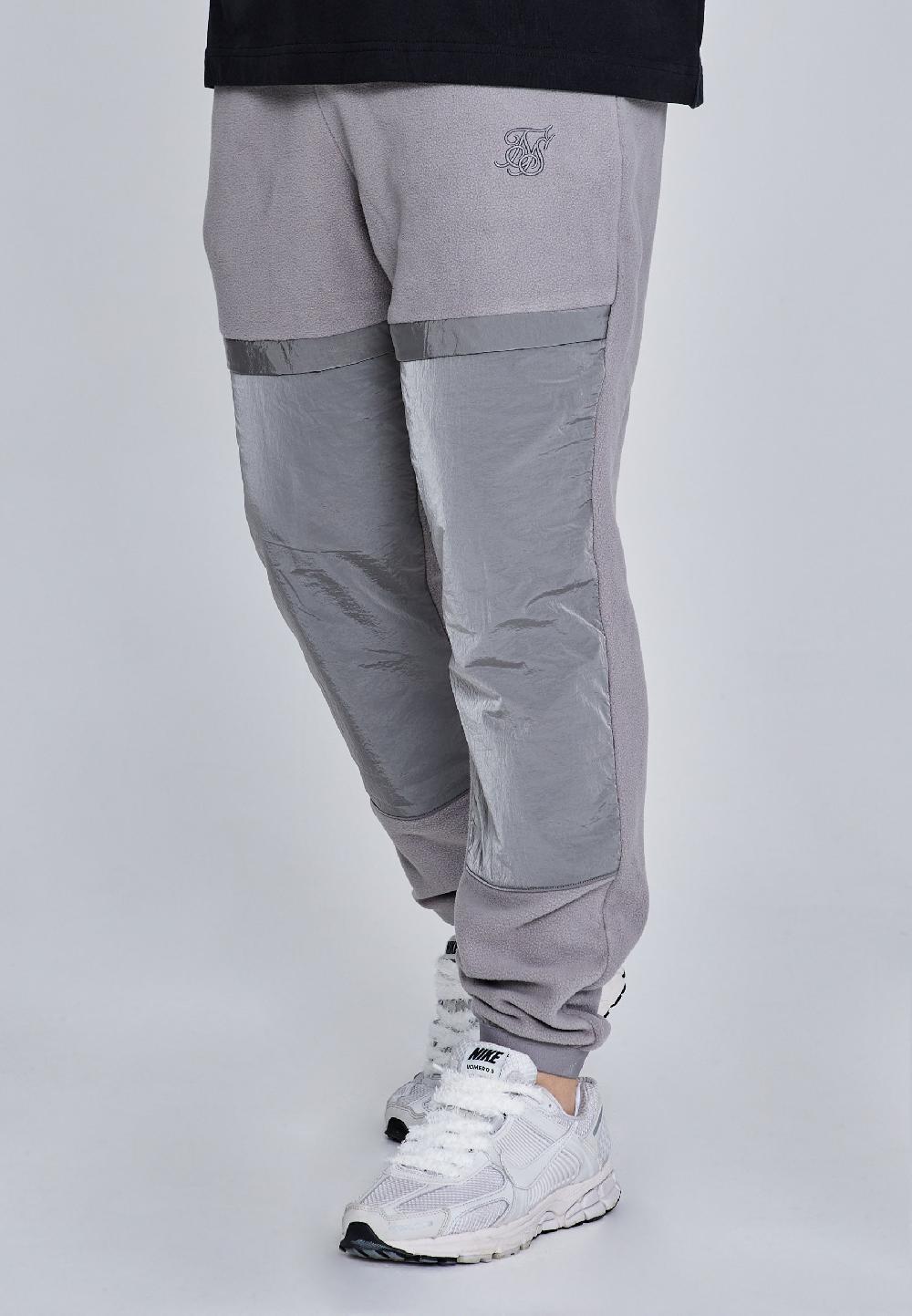 sik silk Grey Polar Fleece Joggers